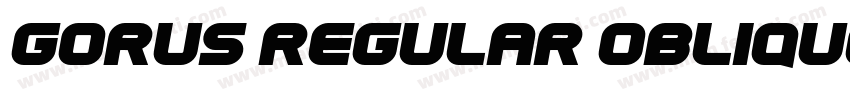 Gorus Regular Oblique字体转换